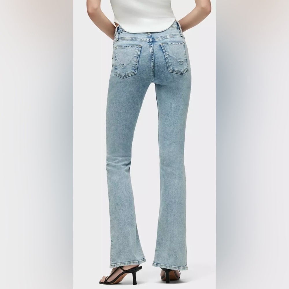 Hudson Barbara High Rose Baby bootcut Jean with slit hem. Women’s size 31 new - Picture 3 of 13